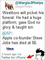 Westboro Baptist Church, known by most as the ''God Hates Fags'' people, protest high profile funerals of celebrities and fallen American soldiers. 